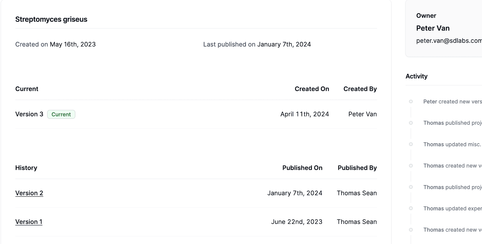 Experiment Versioning photo